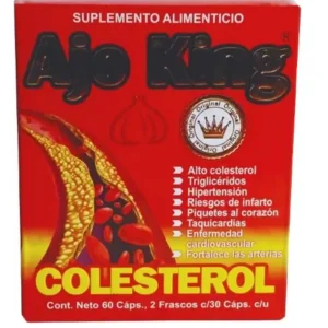 Ajo King Colesterol Natural Supplement / Suplemento Alimenticio