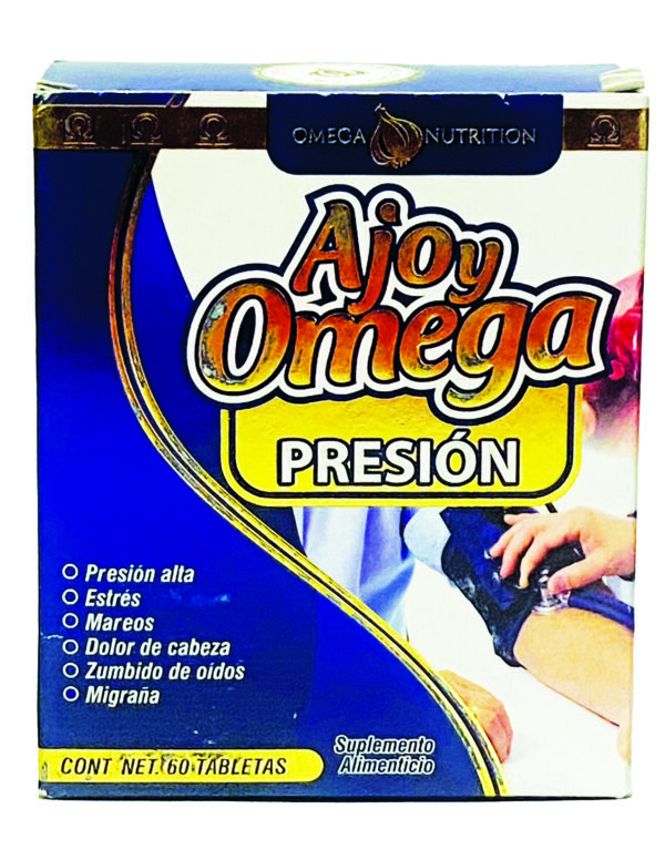 Ajo Omega Presión / High Blood Pressure Dietary Supplement