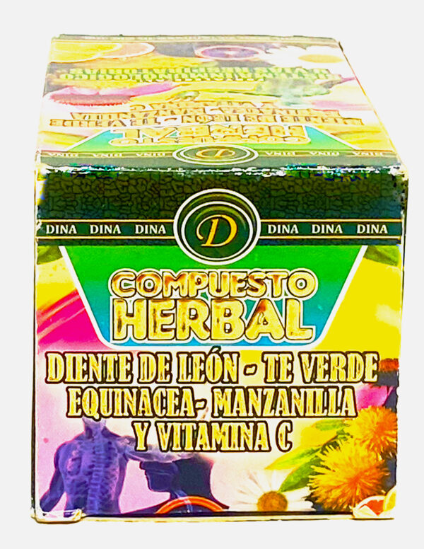 Compuesto Herbal -herbal compound (Dandelion, green tea, echinacea, chamomile and vitamin c) - Image 2