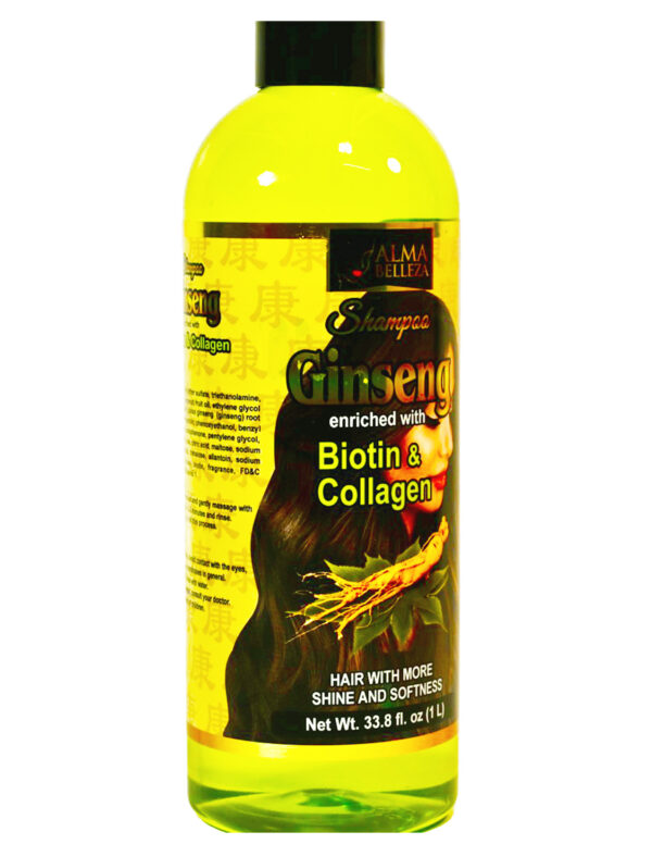 Shampoo Ginseng Biotin & Collagen 33.8 oz (1 L) / Shampoo Ginseng Biotina & Colágeno 33.8 oz - Image 2