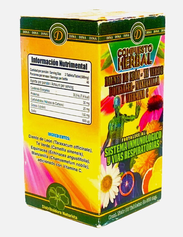 Compuesto Herbal -herbal compound (Dandelion, green tea, echinacea, chamomile and vitamin c) - Image 5