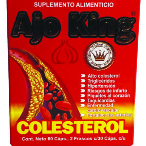 Ajo King Colesterol Natural Supplement / Suplemento Alimenticio