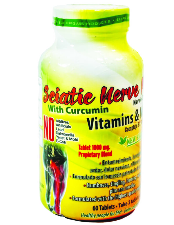 Sciatic Nerve Plus With Curcumin 60 Tablets 1000mg / Nervio Ciatico Plus Con Curcuma 60 Tablets 1000mg - Image 3