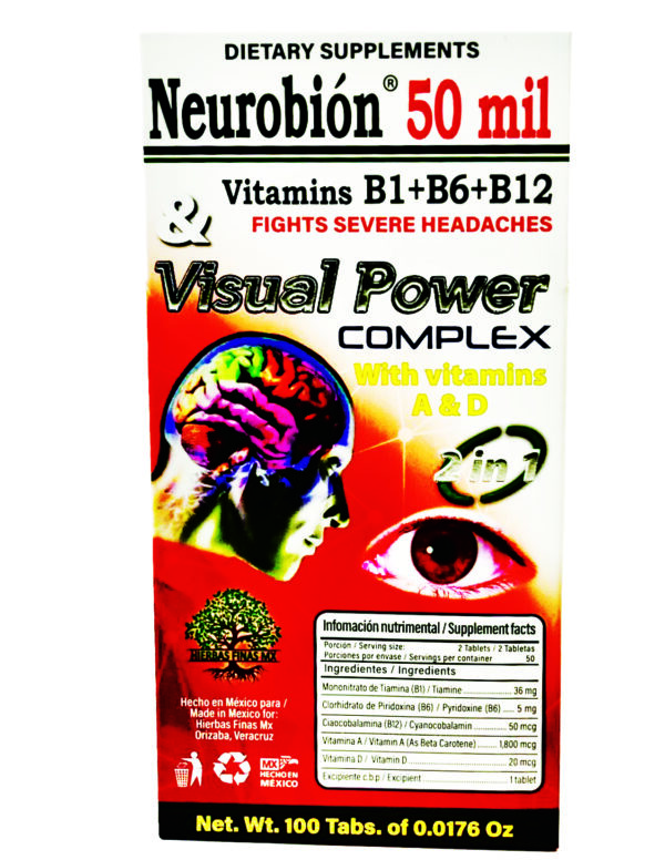 Neurobion Visual 50 Mil Vitaminas B1 B6 B12 10 viales 15 ml / 10 ampollas 15 ml(vision complex) - Image 4