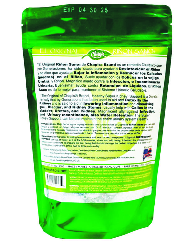 Riñon Sano  Super Kidney Support. Organic Herbal Tea 3.5oz / Riñón Sano Súper Soporte Renal. Té de hierbas orgánico 3.5 oz - Image 4