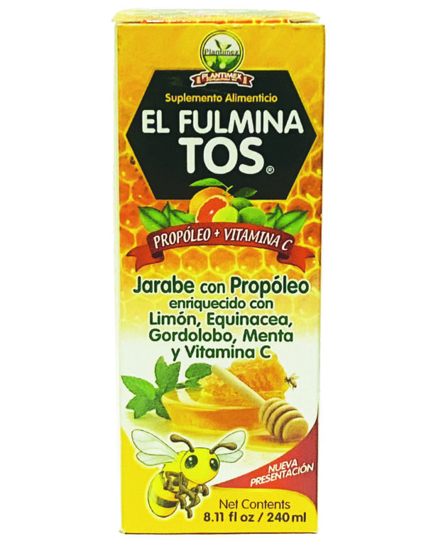 Jarabe el Fulmina TOS Vitamina C (8.11oz) - Syrup with Propolis, Lemon, and Vitamin C