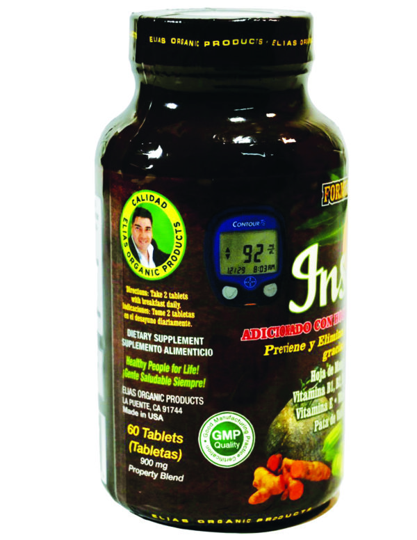 Insulinat Forte With B Complex Mango Leaf 60 tablets 900mg /  Insulinat Forte Con Hoja de Mango Complejo B 60 Tabletas 900mg - Image 3