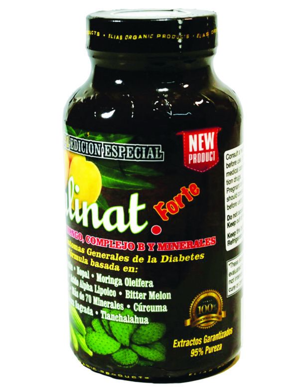 Insulinat Forte With B Complex Mango Leaf 60 tablets 900mg /  Insulinat Forte Con Hoja de Mango Complejo B 60 Tabletas 900mg - Image 2